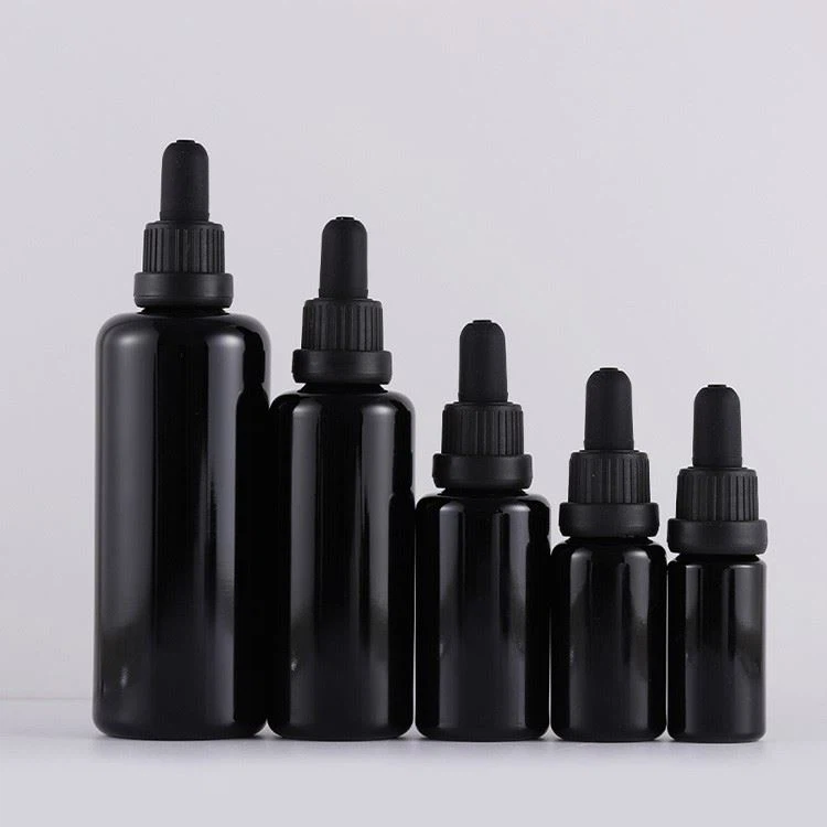 essential oil bottle black